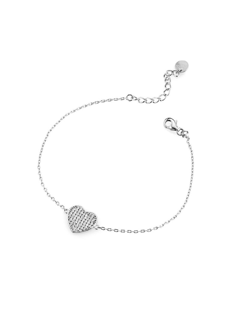 أيه كيه جويلز سوار بتصميم قلب من الفضة عيار 925 - Image 1